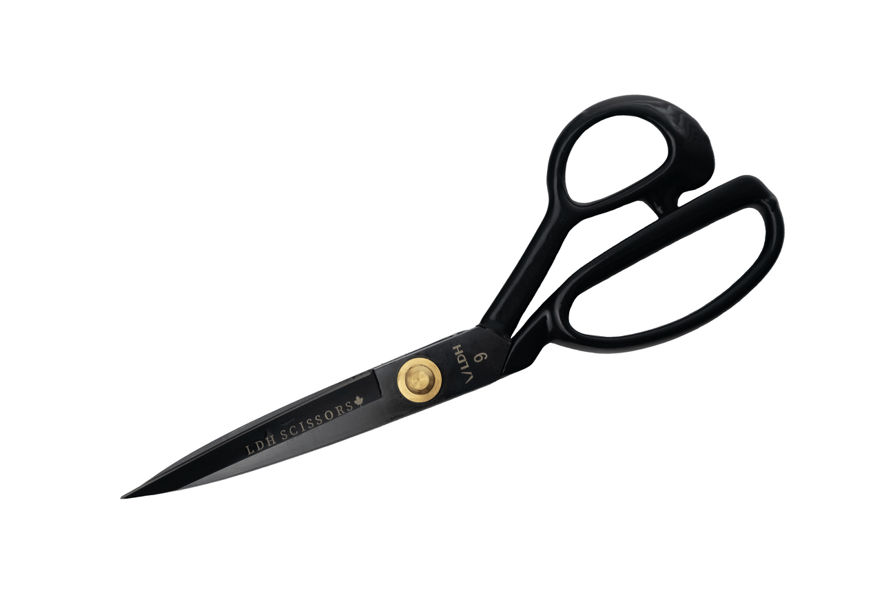 9" Midnight Edition Fabric Shears - Rubber Coated Handle - homesewn
