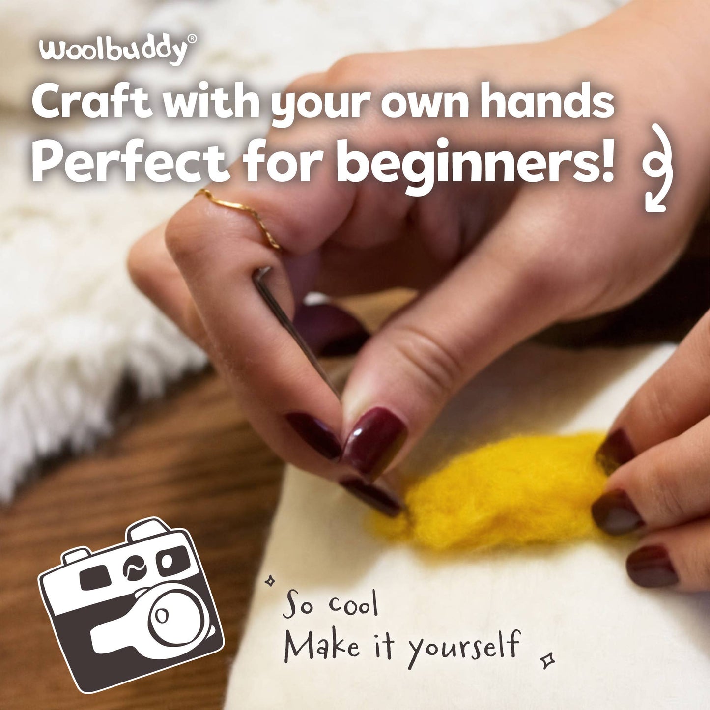 Beginner Camera Needle Felting Kit – DIY Craft Gift