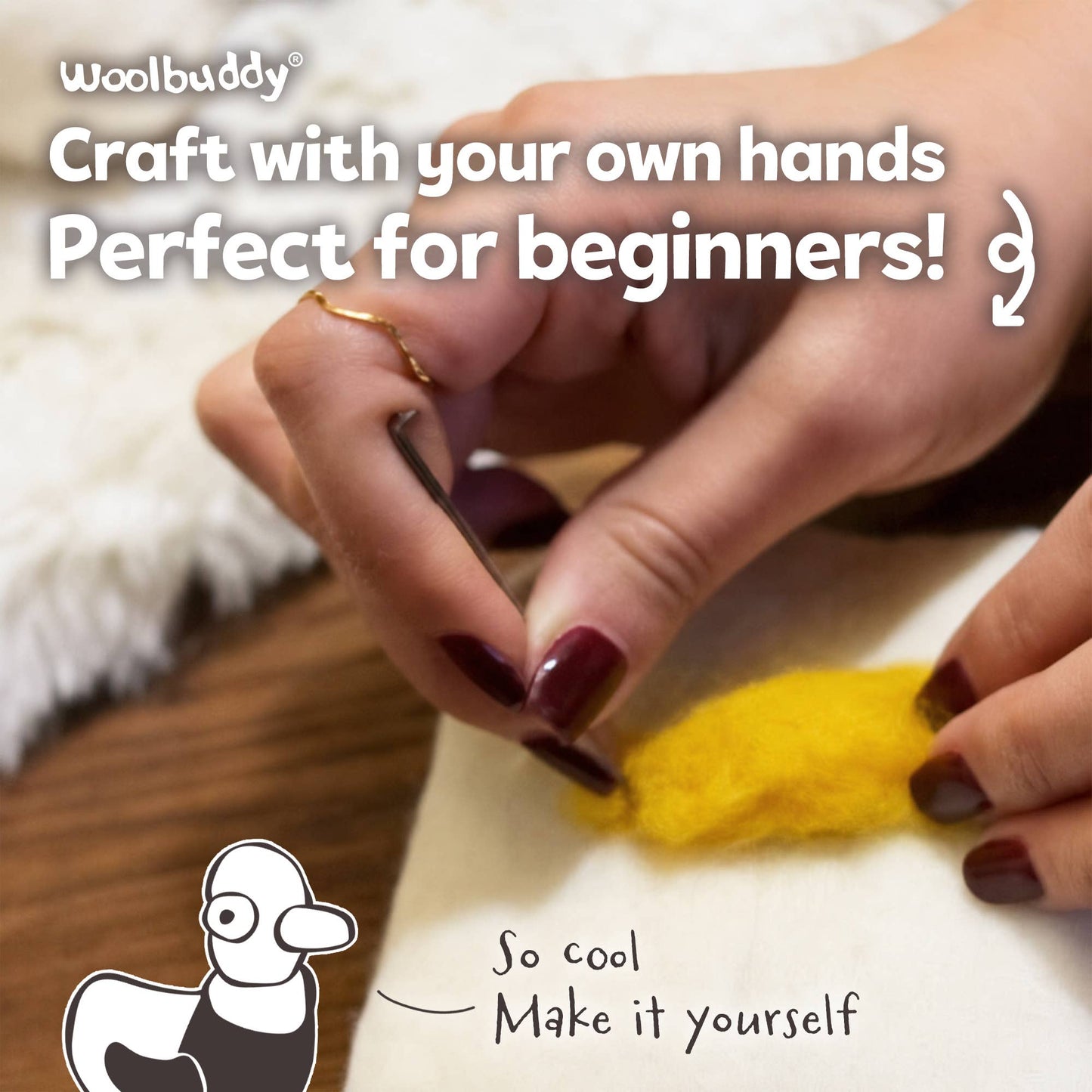 Beginner Duck Needle Felting Kit – DIY Craft Gift