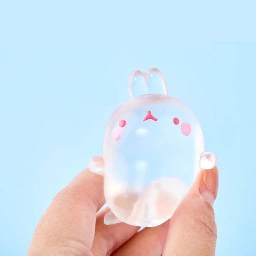 Molang Clear Mochi Squishy Figure Fidget- Stress Relief