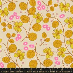 Caper Floral - Parchment - LoFi Linens by Ruby Star Society