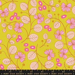 Caper Floral - Citron - LoFi Linens by Ruby Star Society