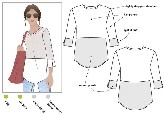 Annika Top Multi Size - Paper Sewing Pattern - Style Arc