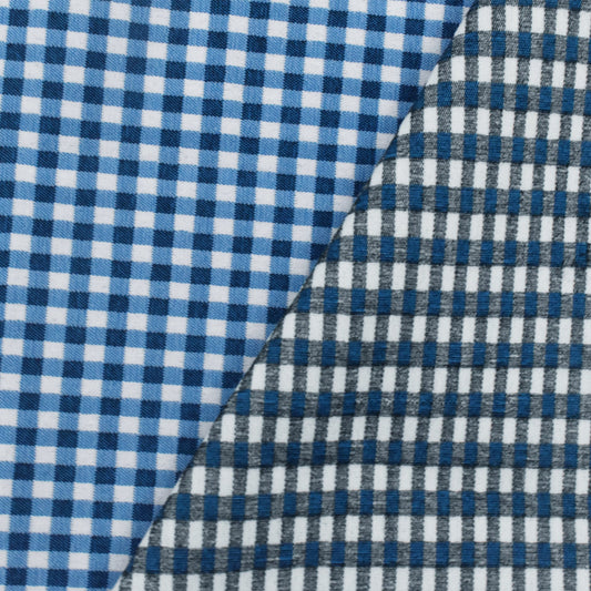 Grid Gingham Double Stretch Woven Activewear 64" wide - Sold by the 1/4 Yard