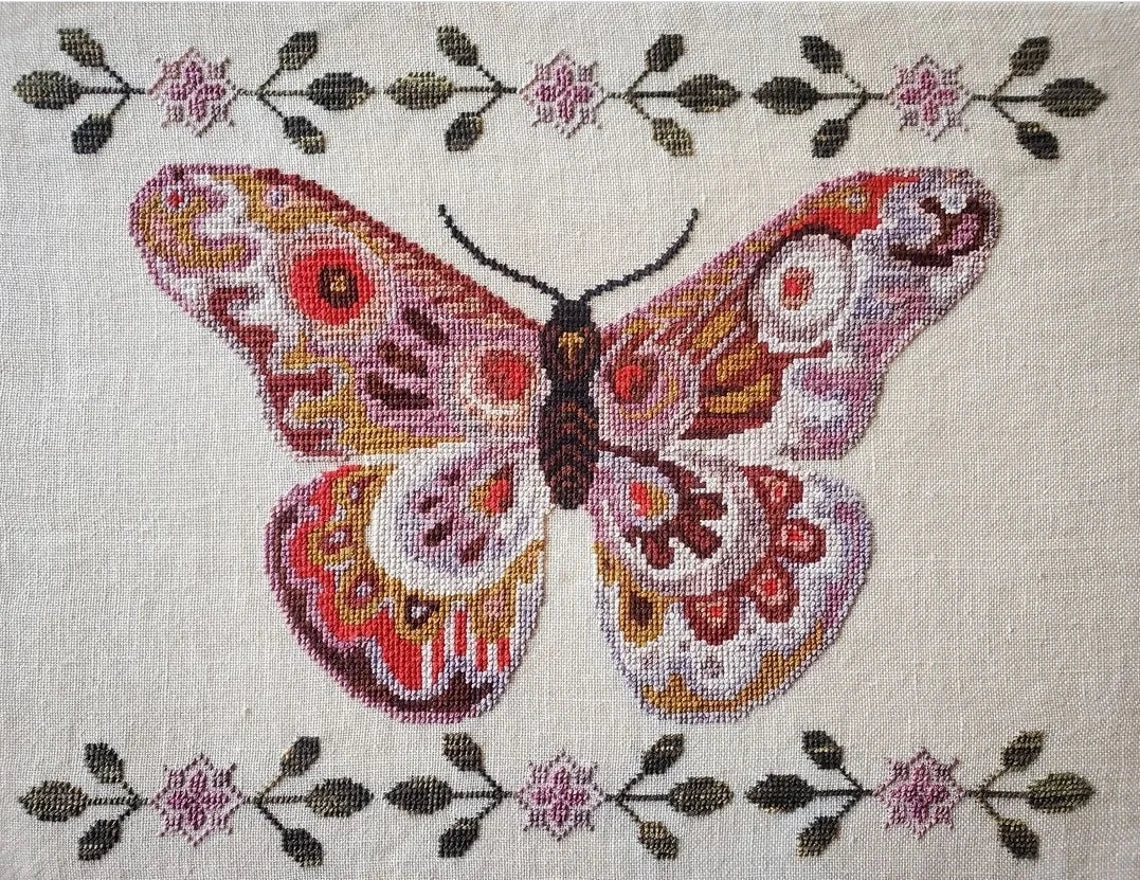 A Study in Pink cross stitch pattern by The Artsy Housewife