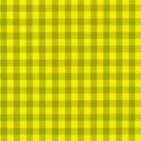 Kitchen Window Wovens Gingham Fabric - Chartreuse