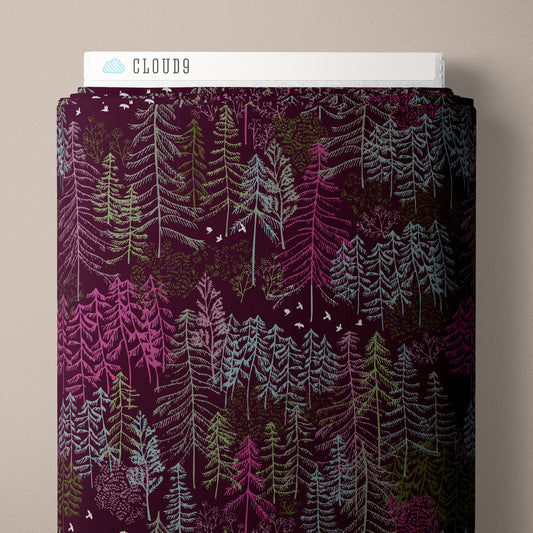 Forest Walk Multi - Black Forest by Jayme Murray for Cloud9 Fabrics