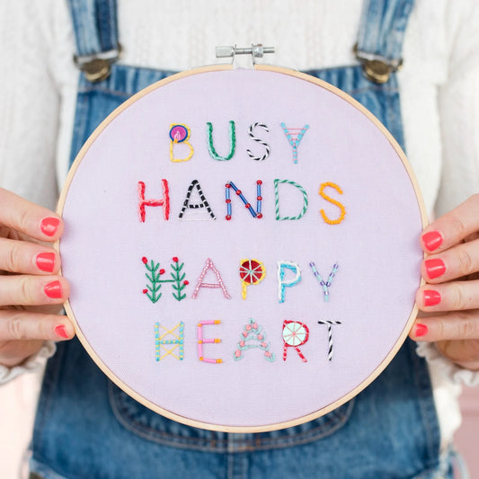 Busy Hands Mixed Media Large Embroidery Hoop Kit