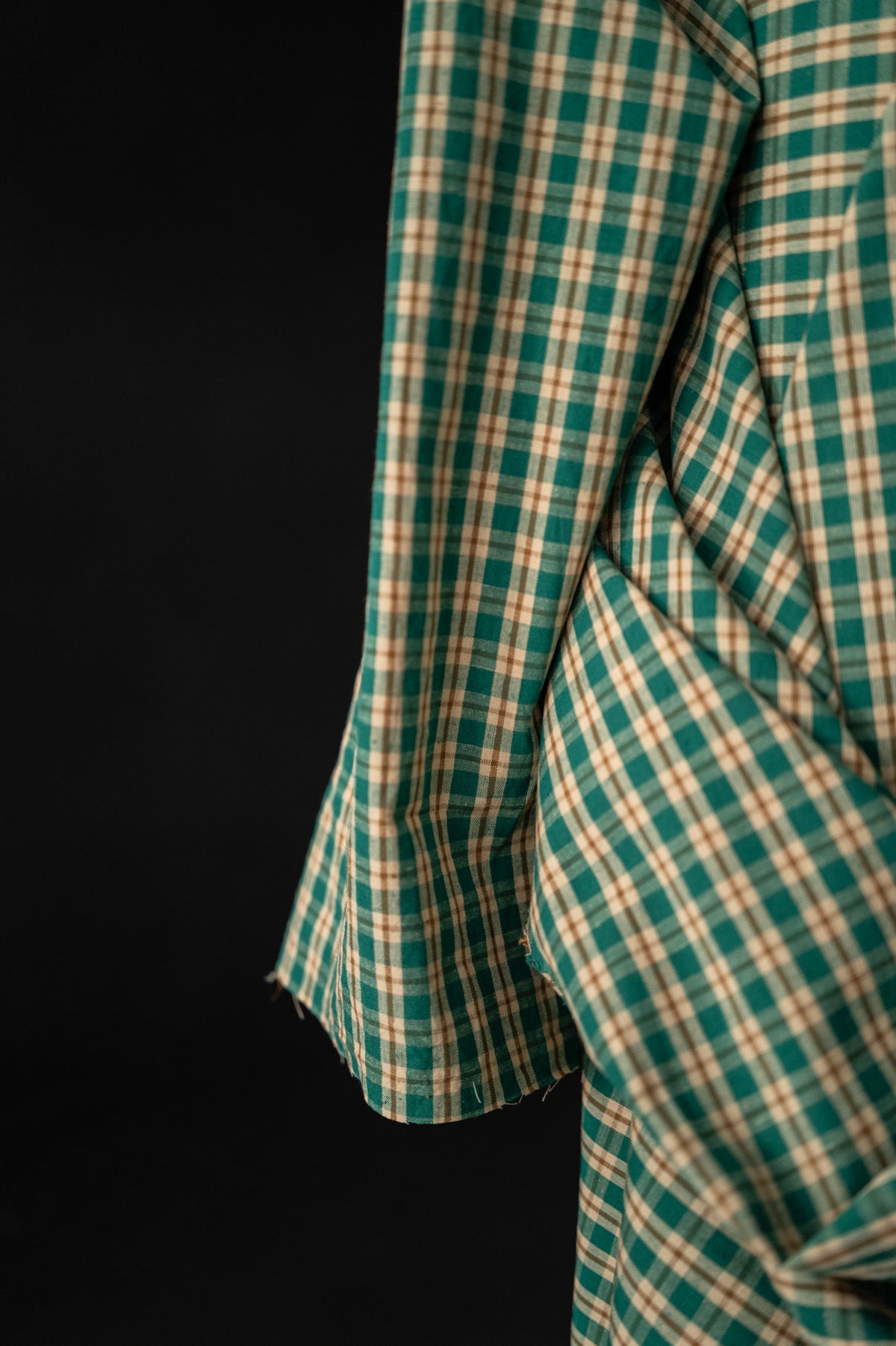 Herby Hopper Organic Cotton/Linen Gingham - green check fabric