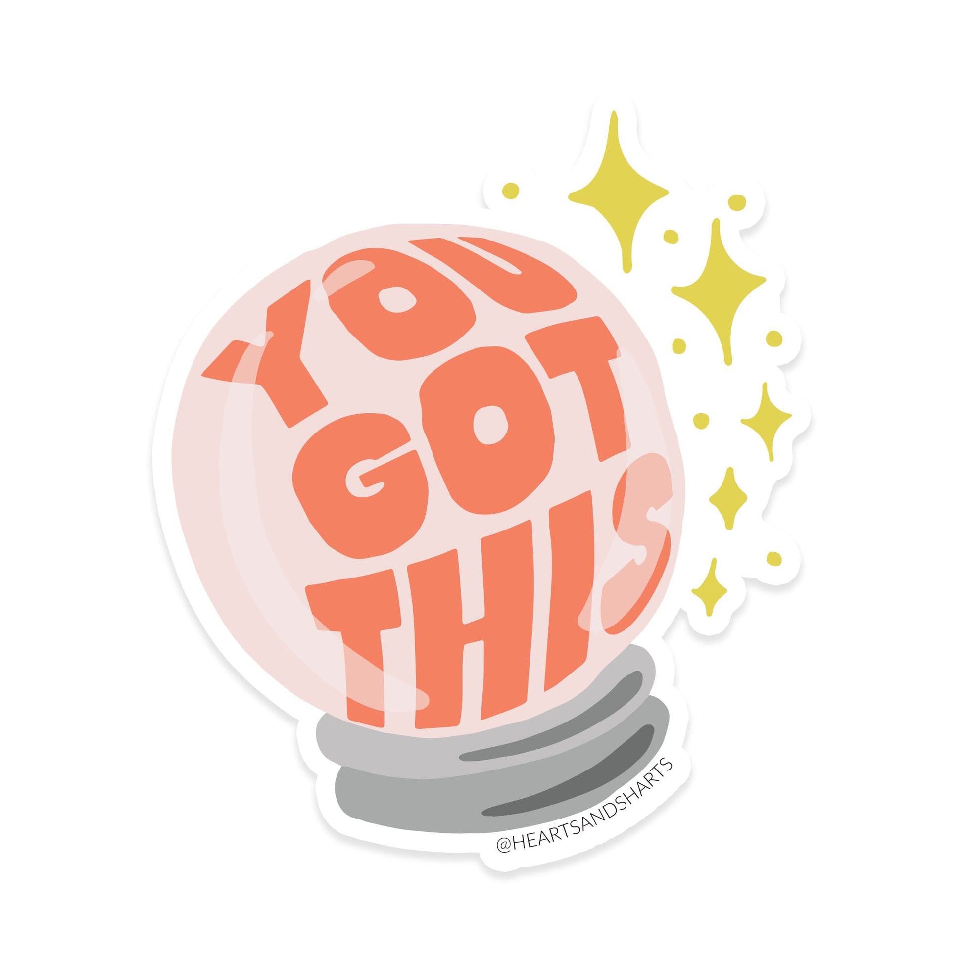 Crystal Ball 3 inch illustrated vinyl sticker