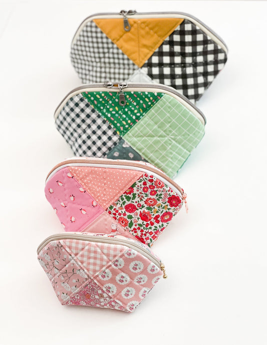 Criss Cross Pouch Set pattern by Minki Kim