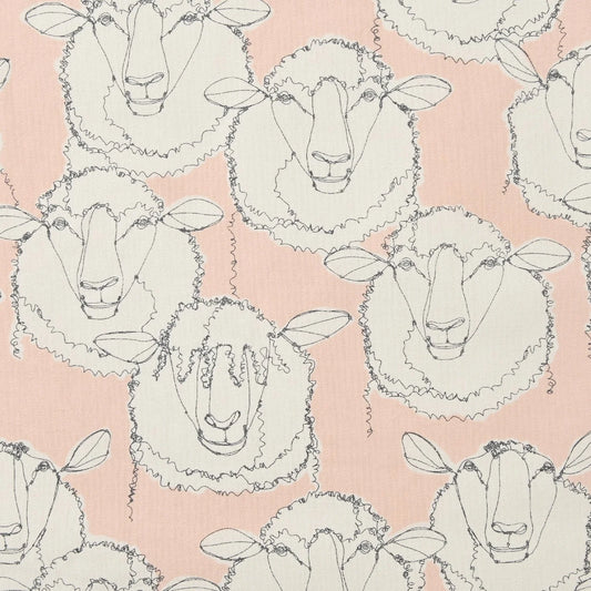 +HAyU Wire Sheep - Pink - Linen Cotton Canvas - homesewn
