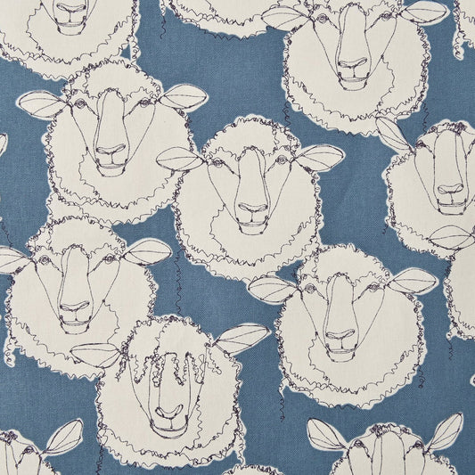 +HAyU Wire Sheep - Blue - Linen Cotton Canvas - homesewn