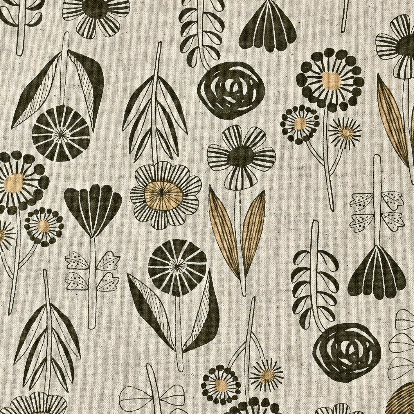PREORDER Flower Cotton Linen Canvas - Bloom by Bookhou - homesewn
