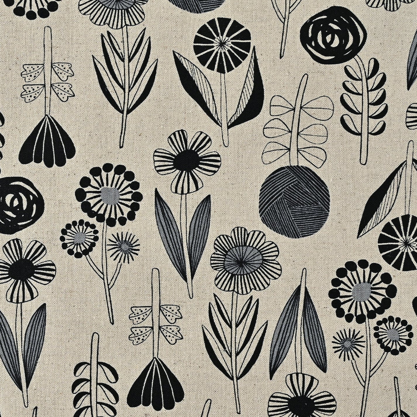 PREORDER Flower Cotton Linen Canvas - Bloom by Bookhou - homesewn