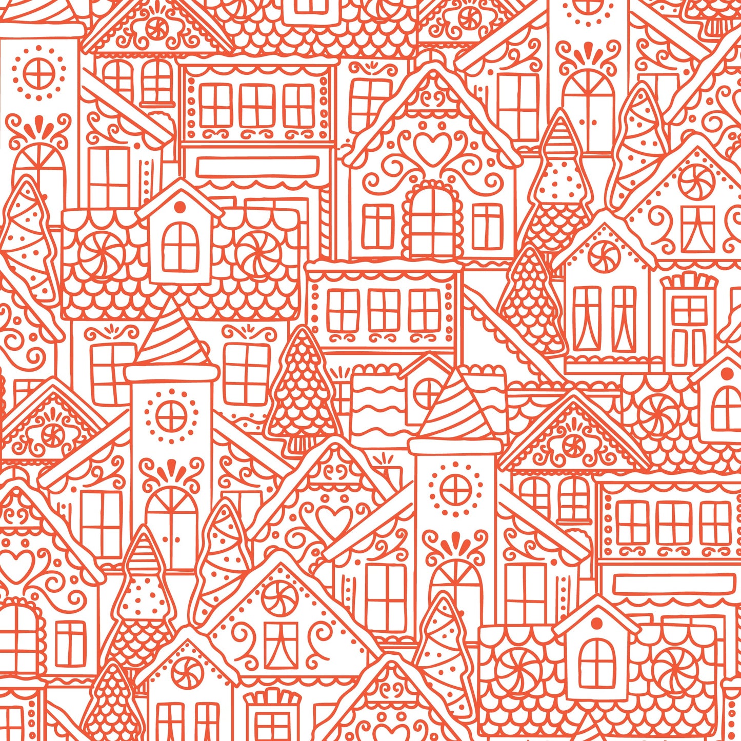 Gingerbread Village Red - Jolly Tidings
