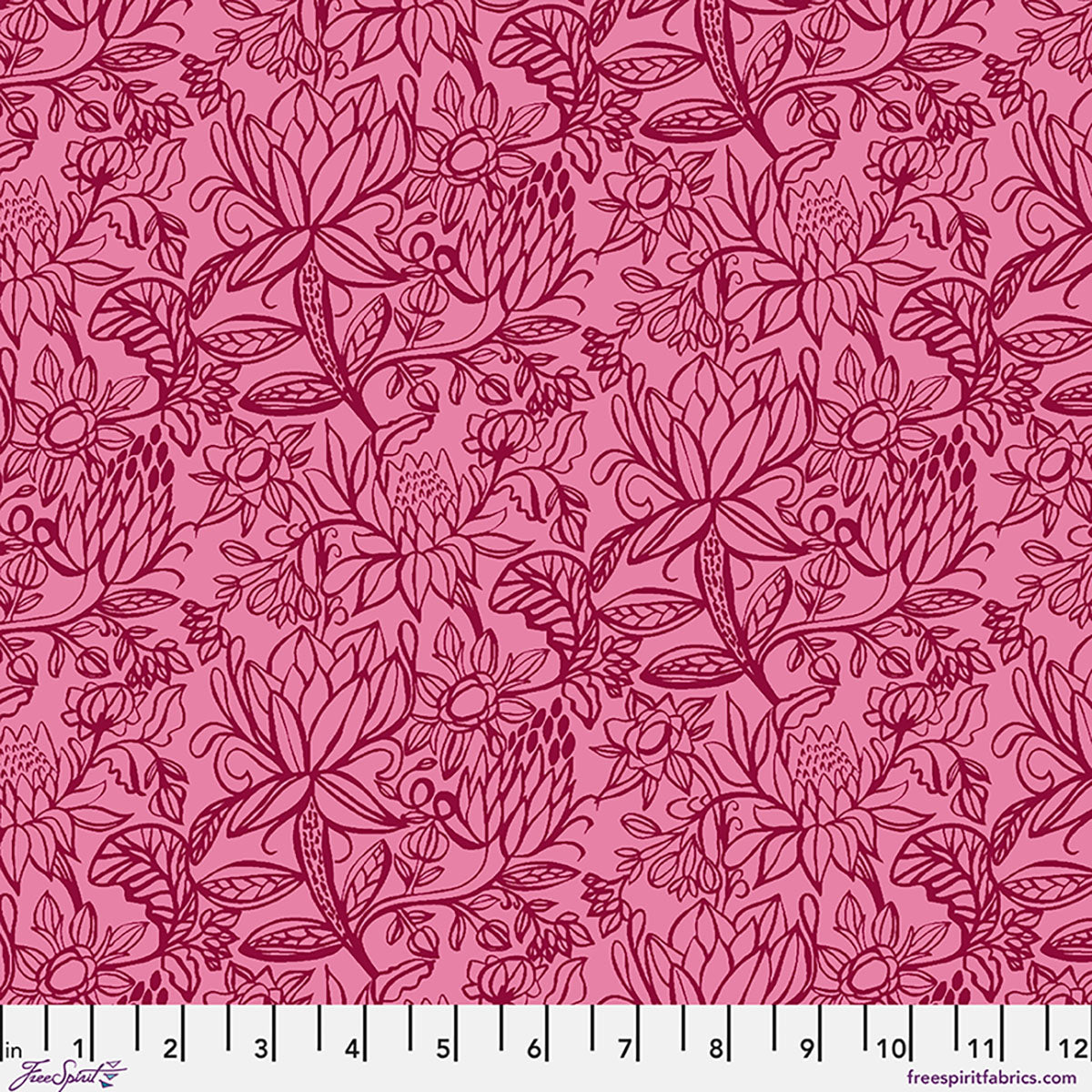 Garden Etchings - Raspberry - Springtime Splendour