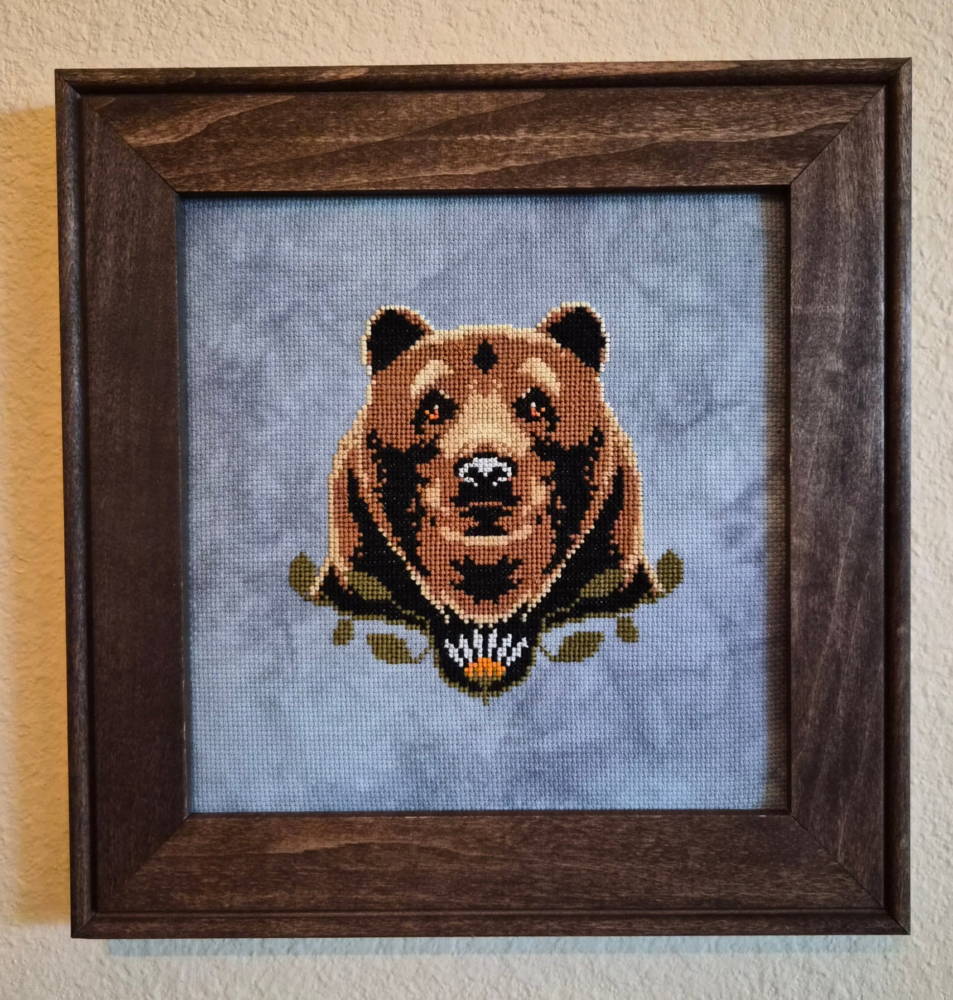 Garden Bear cross stitch pattern by The Artsy Housewife