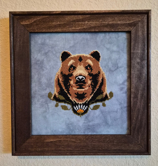Garden Bear cross stitch pattern by The Artsy Housewife