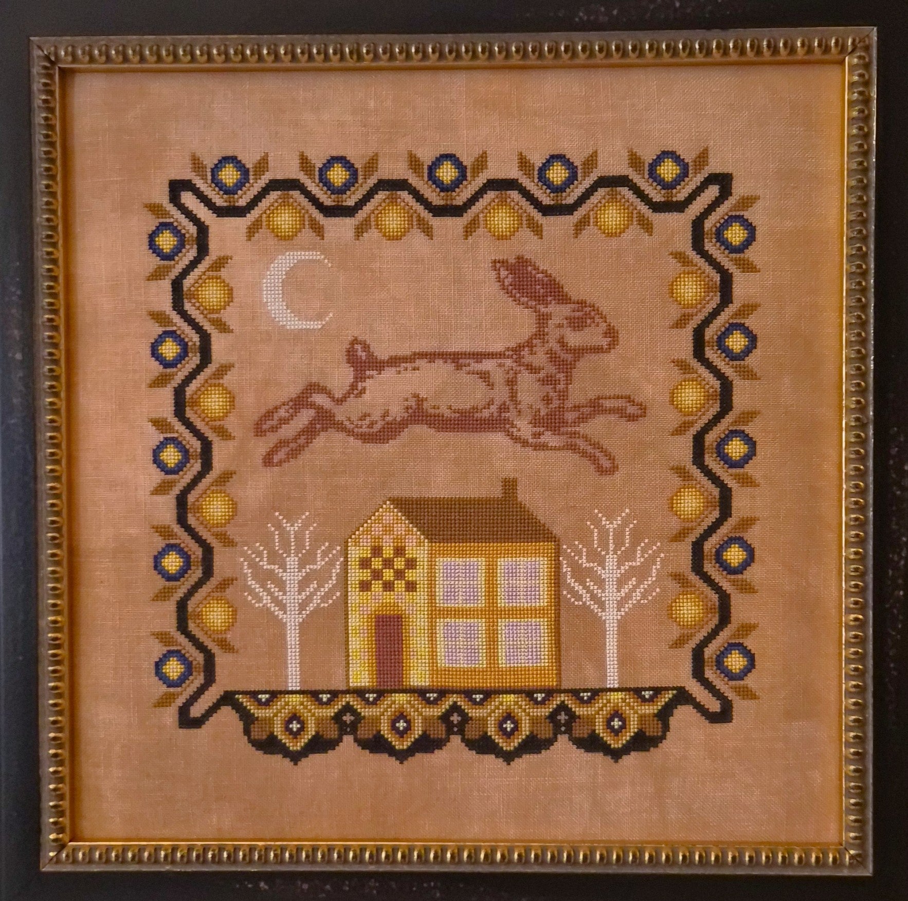 Haunting Hare cross stitch pattern by The Artsy Housewife