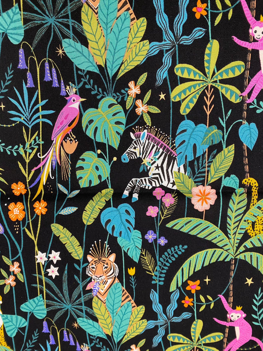 Animals - Midnight - Jungle Luxe - homesewn