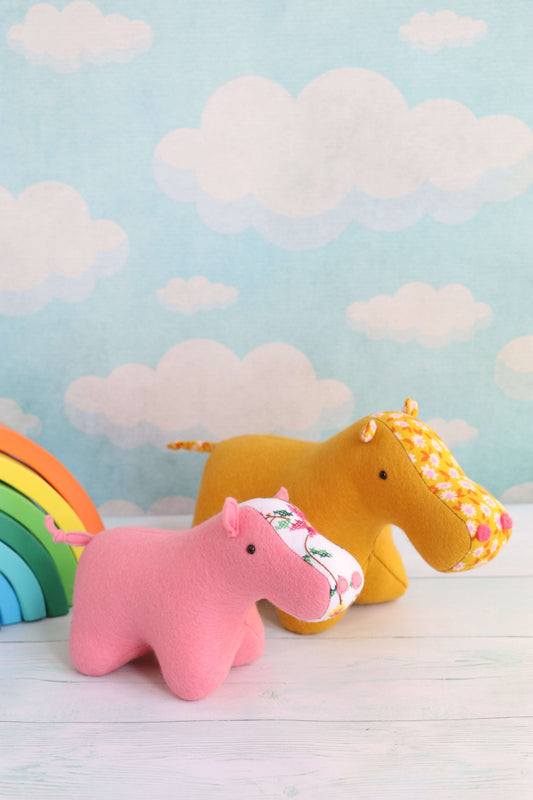 House Hippos soft toy pattern by RicRac