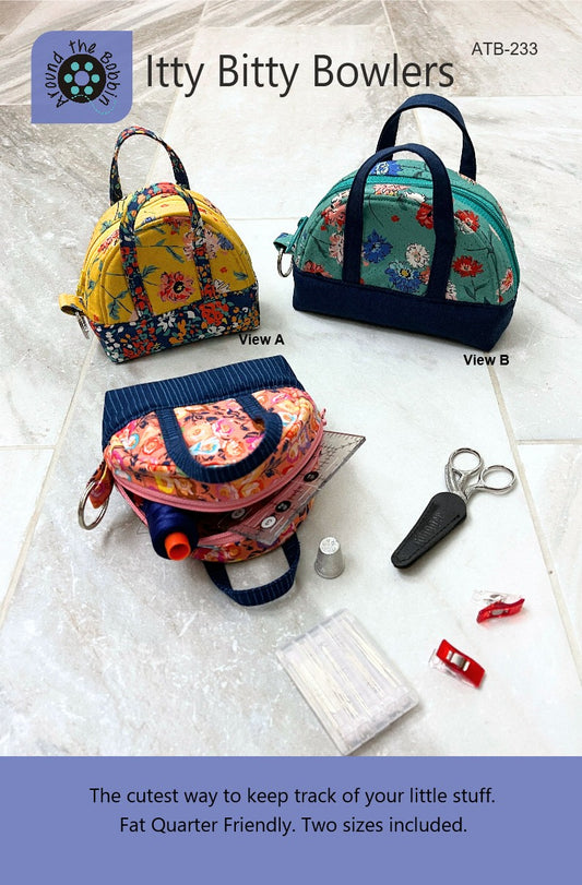 Itty Bitty Bowlers sewing pattern - Around the Bobbin