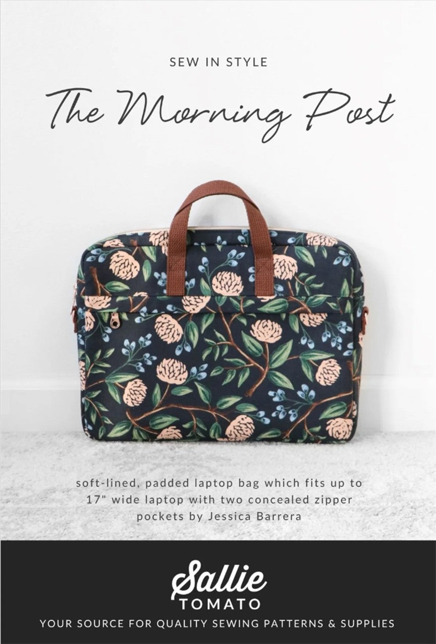 The Morning Post laptop bag sewing pattern by Sallie Tomato