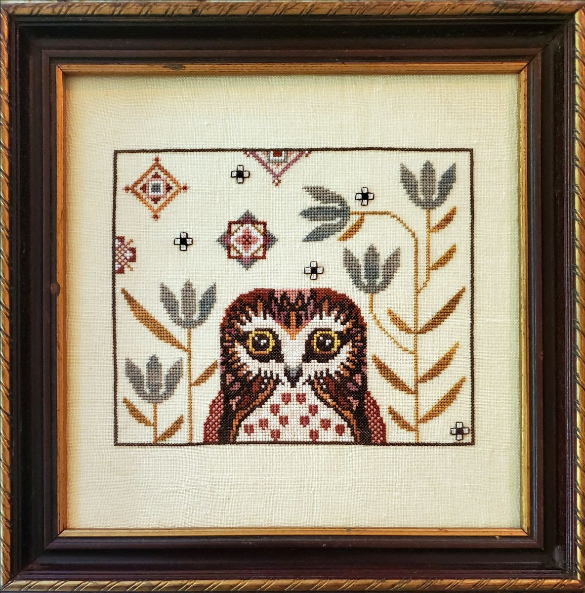 Oona Owl cross stitch pattern by The Artsy Housewife