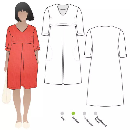 Patricia Rose Woven Dress - Paper Sewing Pattern - Style Arc
