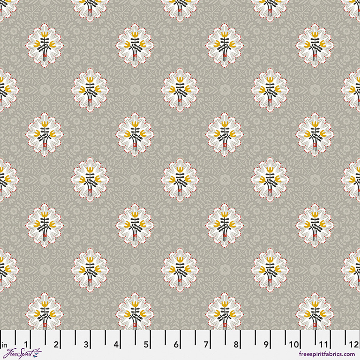 Soft Floral - Taupe - Cori Dantini for FreeSpirit