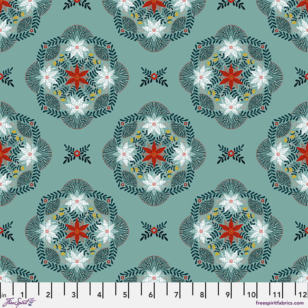 Flowers in the Thicket - Teal - Cori Dantini for FreeSpirit