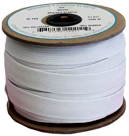 3/4" Braided Elastic Sold by the 1/4 Yard