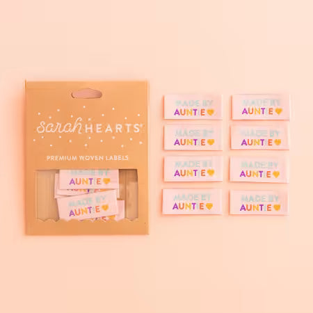 Made by Auntie Woven Labels - Sewing Woven Clothing Tags