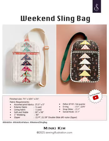 Weekend Sling Bag - Printed Sewing Pattern