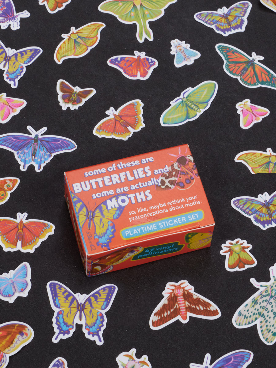 Blue Q Some Of These Are Butterflies And Some Are Actually Moths Playtime Sticker Set
