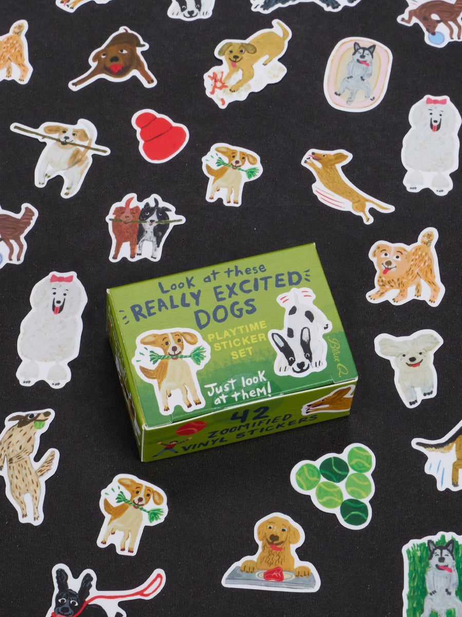Blue Q Look At These Really Excited Dogs Playtime Sticker Set