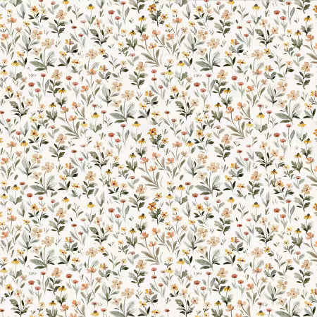 Flower Power - Cream - Fall in Love - QUILTING COTTON/POPLIN