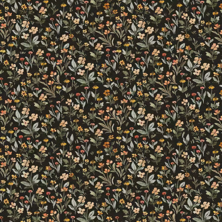 Flower Power - Peat - Fall in Love - QUILTING COTTON/POPLIN