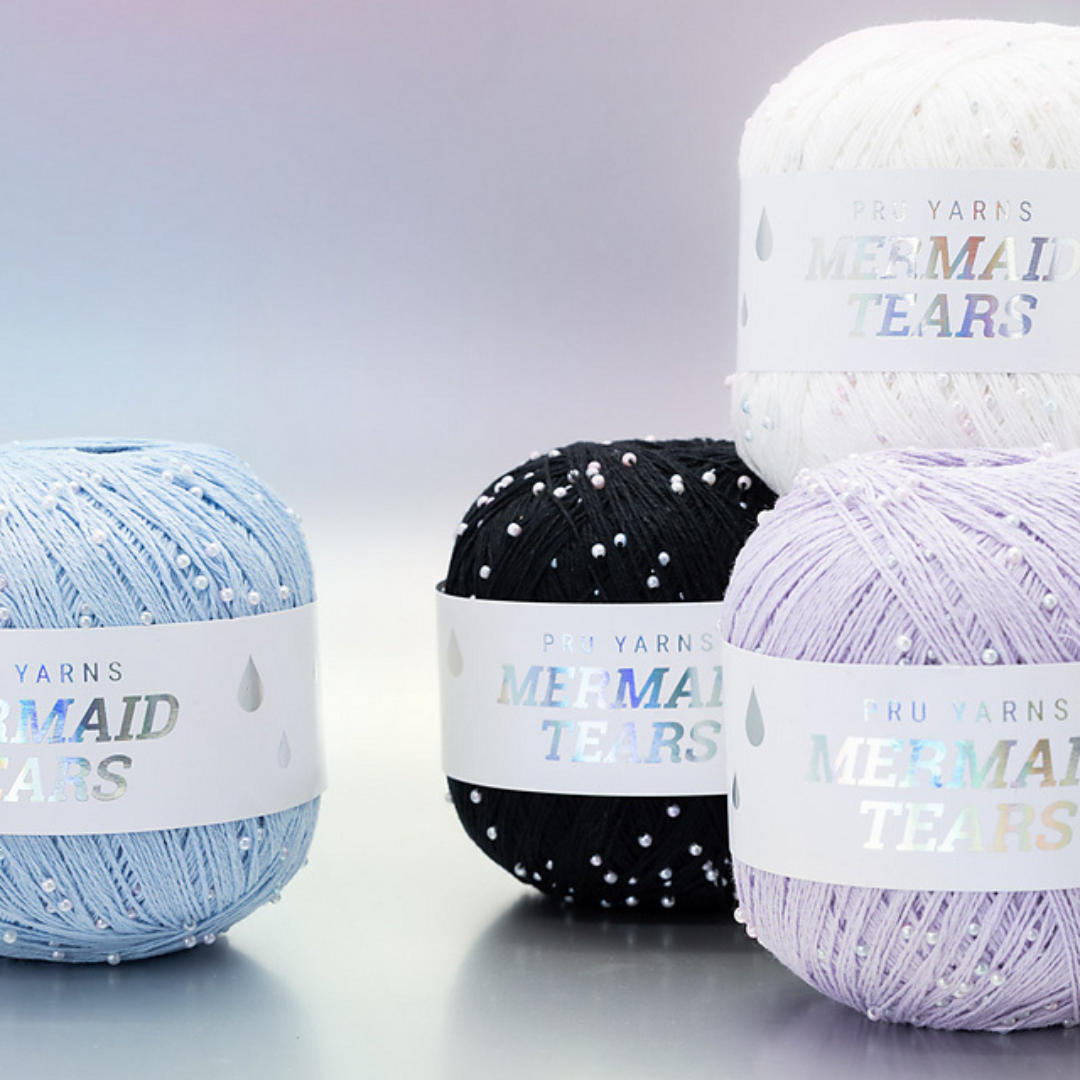 PRU Yarns Mermaid Tears pearl effect cotton yarn