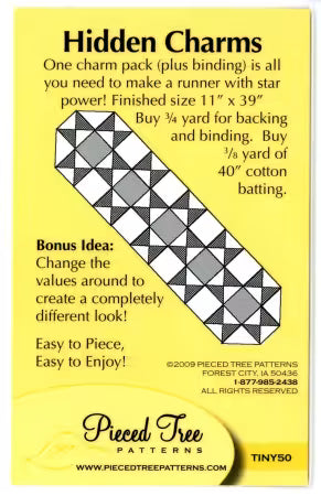 Hidden Charms Runner - Printed Quilt Pattern