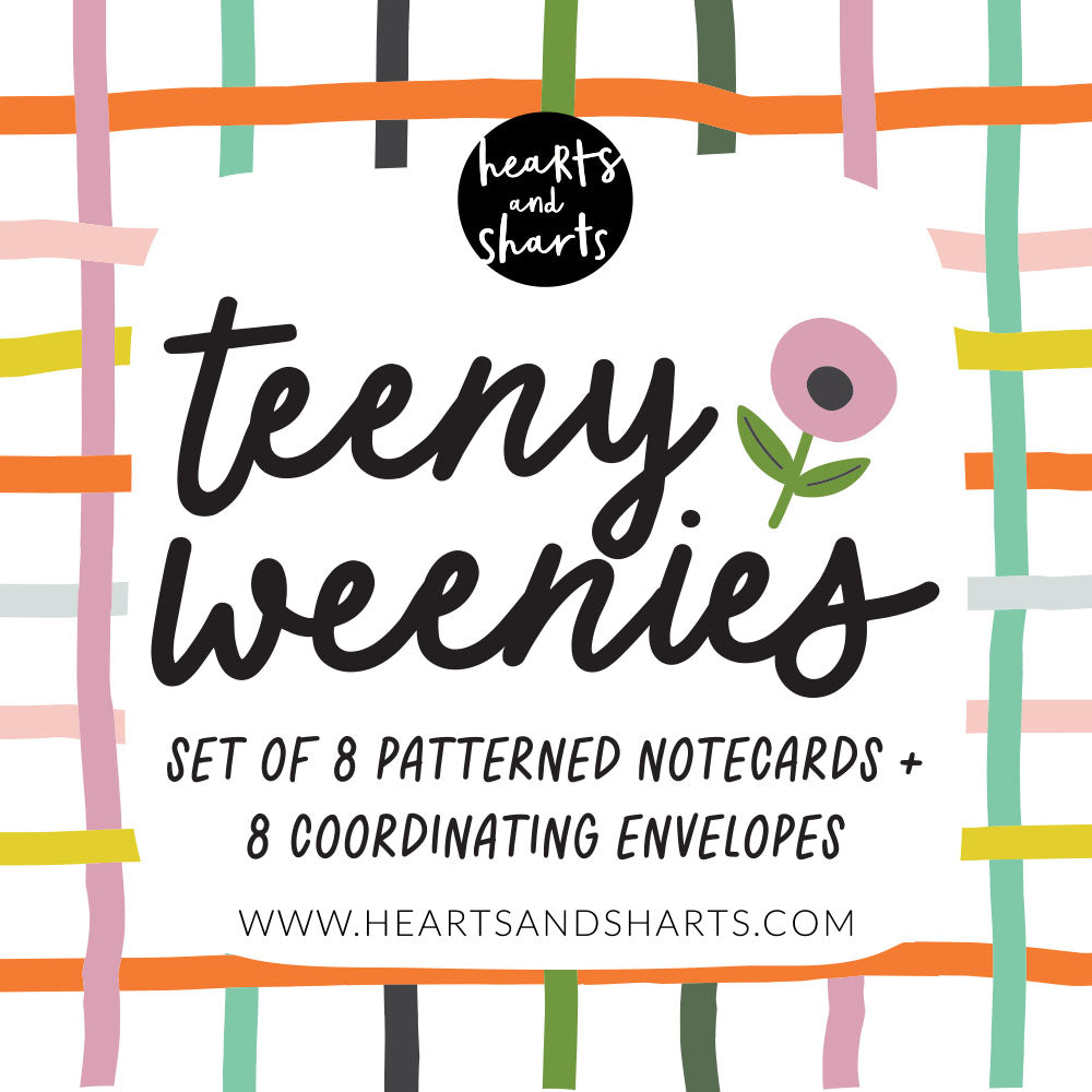 Have the Day You Deserve Set 2 Teeny Weenies small notecards with envelopes