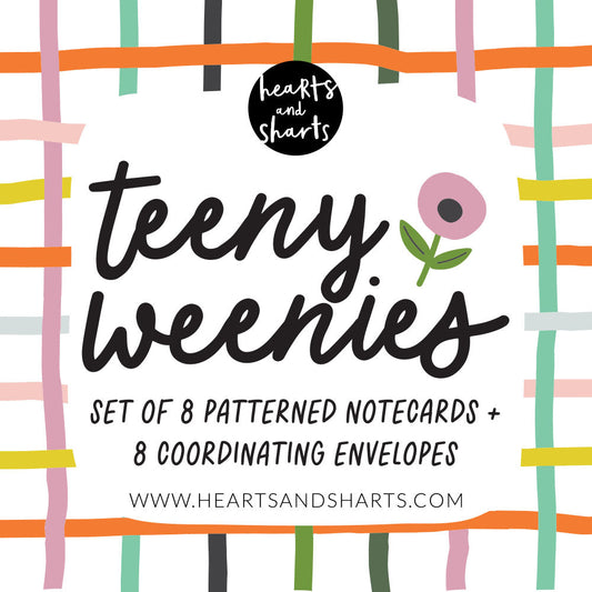 Have the Day You Deserve Set 2 Teeny Weenies small notecards with envelopes
