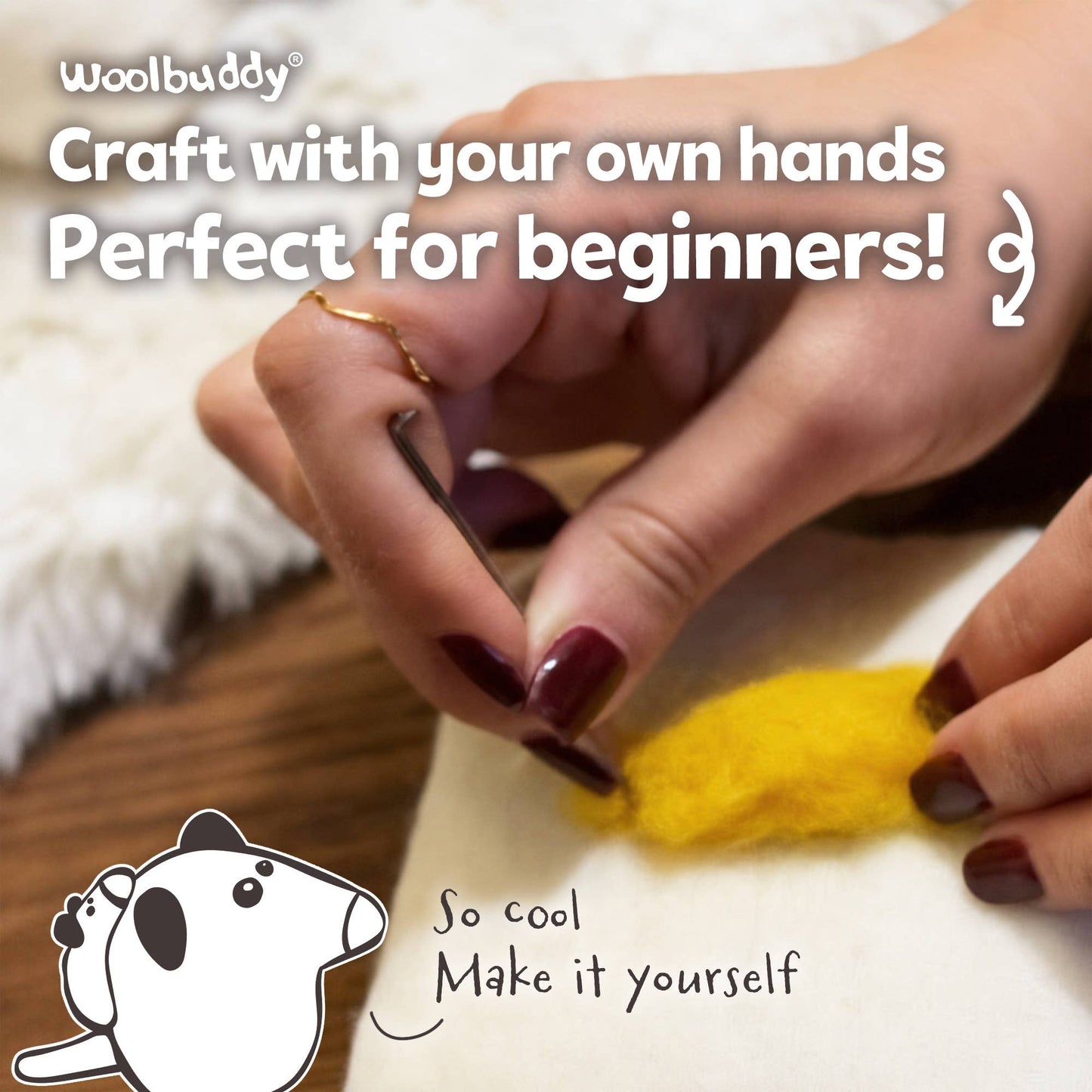 Beginner Opossum Needle Felting Kit – DIY Craft Gift