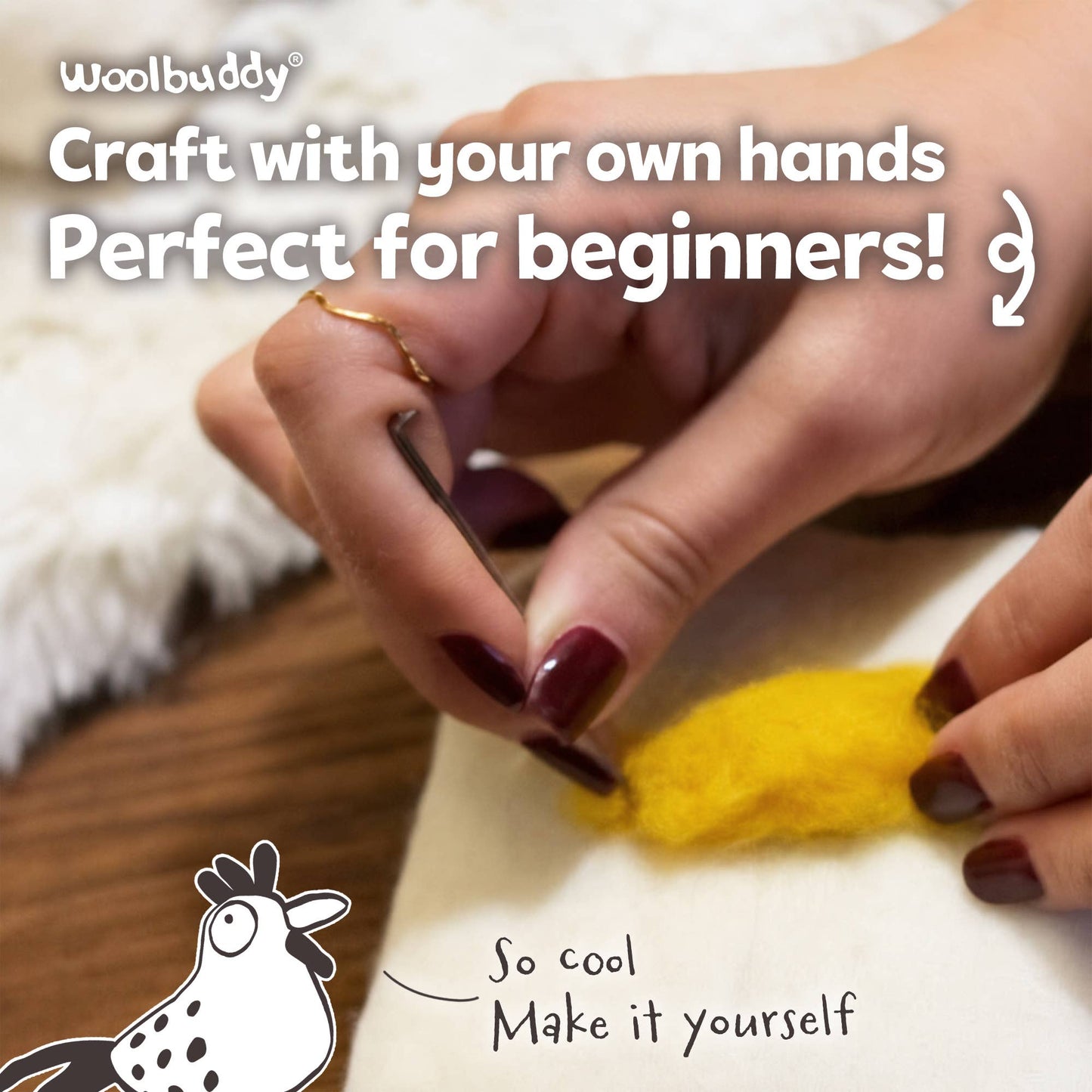 Beginner Chicken Needle Felting Kit – DIY Craft Gift