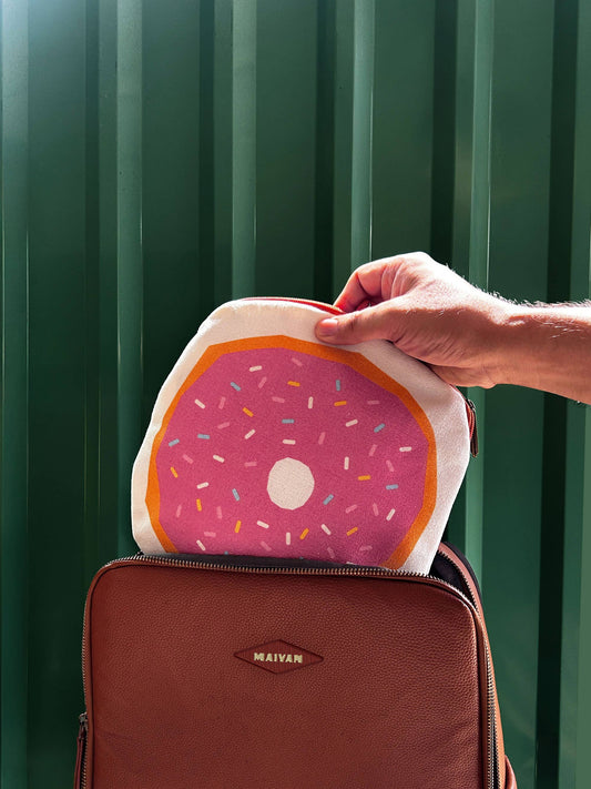 Donut Canvas Zipper Pouch/Pencil Case