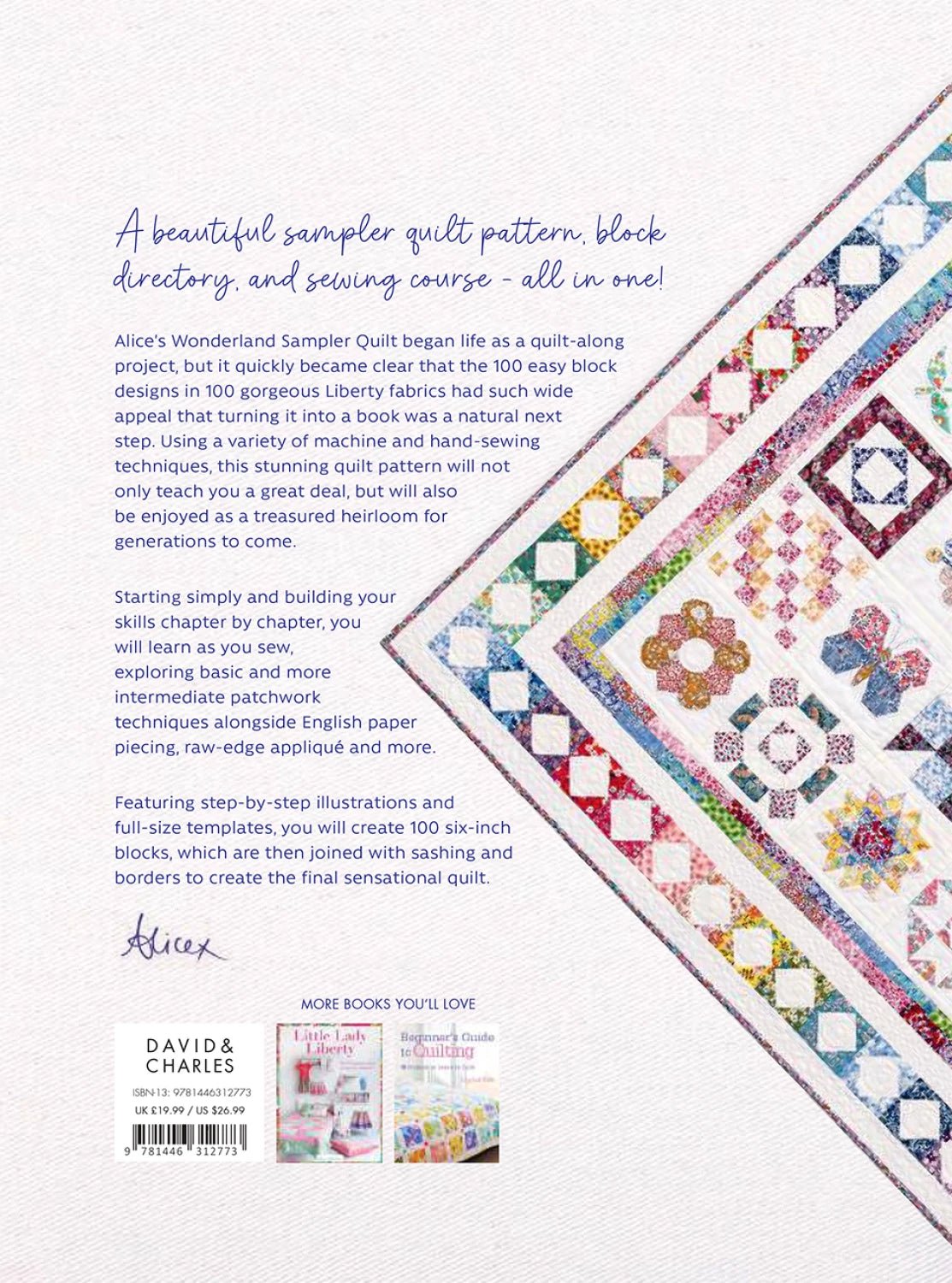 Alice's Wonderland Sampler Quilt Book - homesewn