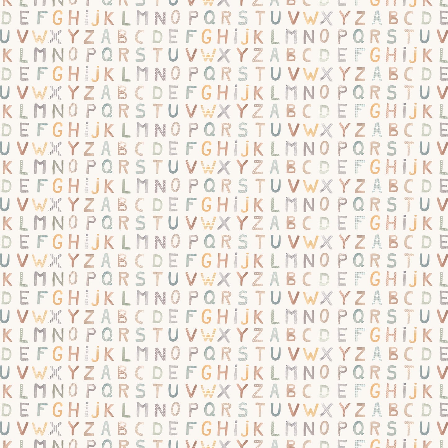 Alphabet - Pastel - Cotton - Tale - homesewn