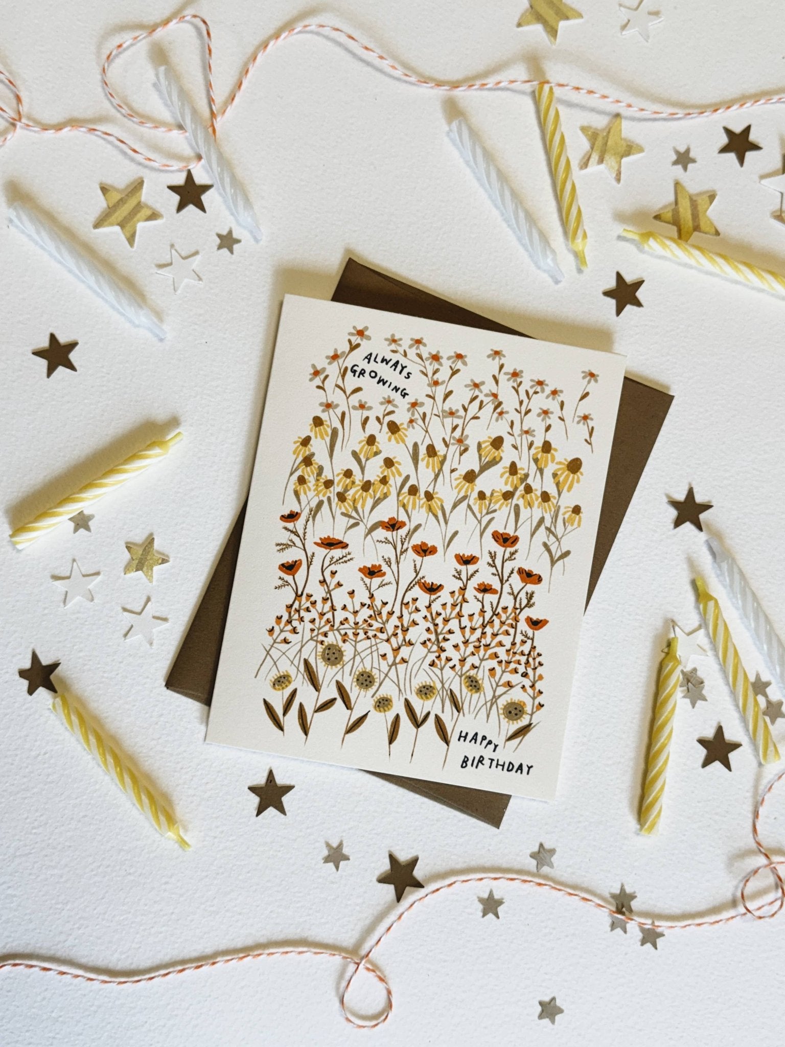 ALWAYS GROWING Birthday Greeting Card - homesewn