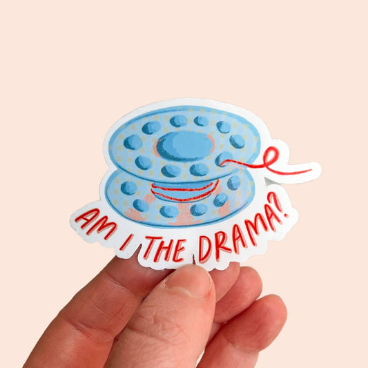 Am I The Drama Vinyl Stickers, Sewing Sticker, Quilt Sticker - homesewn